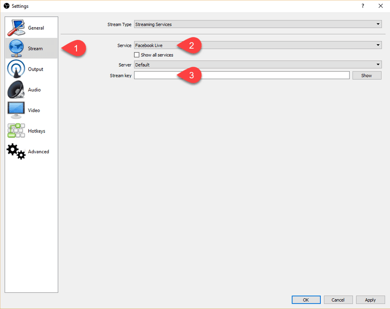 OBS Stream Settings